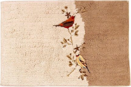 Avanti Linens - 11984JIVR Gilded Birds, Bath Rug, Ivory