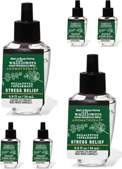 Bath & Body Works Eucalyptus Spearmint 6-Pack Wallflowers Sampler, 0.8 fl oz / 24 mL Each