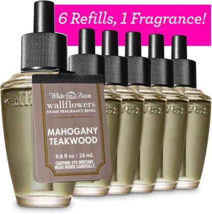 Bath & Body Works MAHOGANY TEAKWOOD 6-Pack Wallflowers Refill