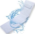 Bath Pillow Full Body, SurSoul Quick-Drying Spa Pillow for Tub, Bathtub Pillow with Soft PVC, Bath Bed with Suction Cups