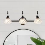 Bed Bath & Beyond Modern Vintage 2/3- Lights Bathroom Vanity Light Wall Sconces 3-Lights - Black