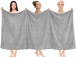 Cotton Paradise Oversized Bath Sheet 100% Cotton 40x80 Clearance Bath Towel Sheet, Extra Large Bath Towel for Bathroom and Pool, Light Gray Bathsheet