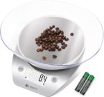 Etekcity Food Scale, 0.1g, Digital Kitchen Scale with Detachable Bowl, Precise Weight Grams and Ounces for Baking, Cooking, Meal Prep, 11lb/5 Units, Large LCD Display, Stainless Steel