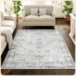 Istana 5x7 Rugs - Gray & Beige Area Rug - Kid & Pet Friendly Living Room Area Rugs 5x7 - Non Shedding Plush Area Rugs 5x7 - Foldable 5x7 Rugs for Bedroom - Eco-Friendly 5x7 Washable Area Rug