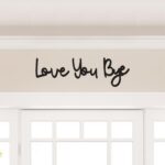 Love You Bye Wood Sign Home Decor Boho Decor 21.6” Wall Decor Express Love and Warm for Your Family Lovers Wall Art Gift Hallway Entryway Door Valentine Decorations for Home