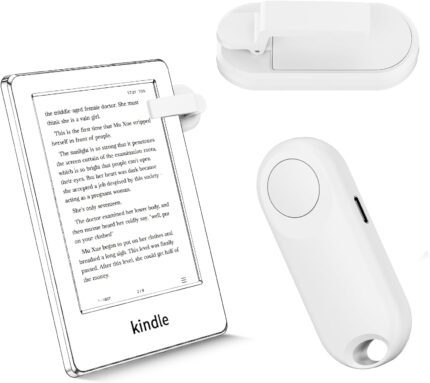 RF Remote Control Page Turner for Kindle Paperwhite Accessories Ipad Reading Kobo Surface Comics/Novels (White)