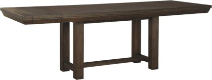 Signature Design by Ashley Dellbeck Casual Rectangular Dining Extension Table, Seats up to 8, Dark Brown