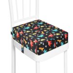 Toddler Booster Seat for Dining Table, Washable Thick Strong Support Portable Booster Chair for Toddlers Eating, Easy Cleaning Booster Seat Cushion Detachable with Fix Straps