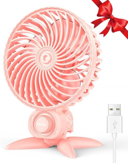 USB Small Fan, Desk Fans with CVT Variable Speeds, Strong Cooling Airflow, Quiet Portable, Desktop Mini Personal Fan for Room, Home,Office, Bedroom-USB Powered