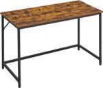 VASAGLE Computer Desk, Gaming Desk, Home Office Desk, for Small Spaces, 23.6 x 47.2 x 29.5 Inches, Industrial Style, Metal Frame, Rustic Brown and Black ULWD039B01