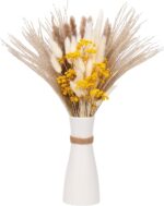 WissorsLab Boho Home Decor with Pampas Grass and Dried Flowers - Elegant Living Room and Kitchen Accessories | Baby Shower, Wedding, Party, Thanksgiving, Christmas Decorations