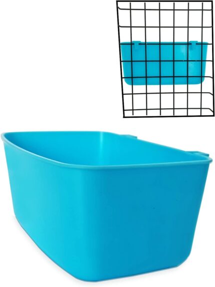 6 Pack Feeder Waterer Chicken 21 oz Food Water Cage Cups Puppy Cat Rabbit Hanging Feeding Dish Coop Bowl Watering Container Treats Drinker for Pigeon Bird Bath Basin Hamster Bed