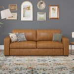 85" W PU Leather Sofa for Living Room,Comfy Oversized Couch with 24" Deep Seats,8" Wide Armrest,Detachable Sofa Cover,Modern 3-Seater Sofas & Couches for Small Place,Apartment,Basement,Brown