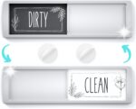 ASSURED SIGNS Stylish Clean Dirty Magnet Sign - 2 by 7 Inch - Ideal Clean Dirty Magnet for Dishwasher - Kitchen Organizer and Gadget - Nice Office, Home Farmhouse Decor - Dirty Clean Dishwasher Magnet