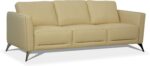 Acme Malaga Leather Sofa in Cream Beige