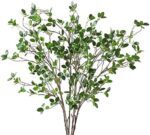 Artificial Eucalytus Green Branches Faux Ficus Twig Home Office Shop Decoration (5 pcs)