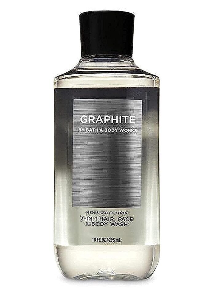 Bath and Body Works Men's Collection Graphite 3-in-1 Hair Face and Body Wash 10 Fluid Ounce