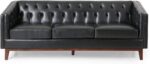 Christopher Knight Home Ovando Sofas, Midnight Black + Espresso