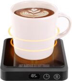 Coffee Mug Warmer - 20W Portable Mug Warmer for Desk, Coffee Cup Warmer with Auto Shut Off, Candle Warmer Plate for Travel, Office and Home, Black (No Cup)