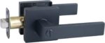 Design House 582403 Karsen Modern Privacy Bed and Bath Door Lever Matte Black