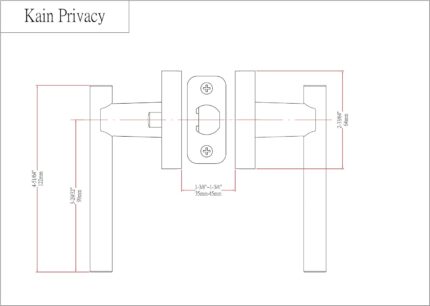 Designers Impressions Kain Design Contemporary Polished Chrome Privacy Euro Door Lever Hardware (Bed and Bath)