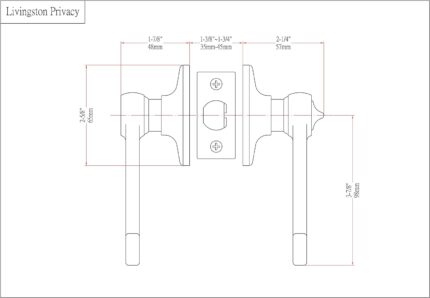 Designers Impressions Livingston Design Satin Nickel Privacy Door Lever (Bed and Bath)