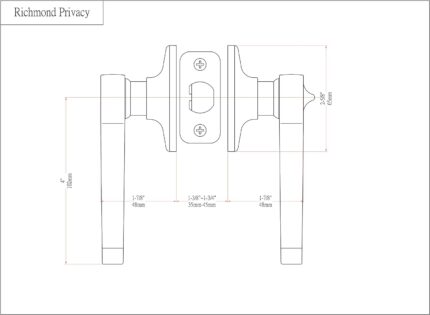 Designers Impressions Richmond Design Oil Rubbed Bronze Privacy Door Lever (Bed and Bath)