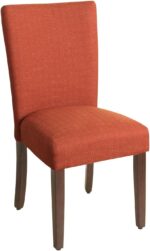 HomePop Parsons Classic Upholstered Accent Dining Chair, Single Pack, Orange