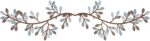 Hotop 2 Pieces Metal Tree Leaf Wall Decor Vine Olive Branch Leaf Wall Art Wrought Iron Scroll Sculptures Above the Bed, Living Room, Outdoor Decoration (Vibrant Color,Classic Style)