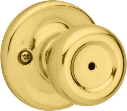 Kwikset 300M 3 CP 7 / 8RFL RCS 93001-876 Mobile Home Bed and Bath Knob in Polished Brass (Pack of 2)