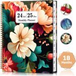 Monthly Planner 2024-2025 - Jul. 2024 - Dec. 2025, 18 Monthly Academic Planner 9" x 11", Two Pages Per Month Planner with Twin-Wire Binding, Large Monthly Planner Calendar for Office School and Home