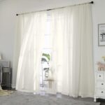 OWENIE Sheer Curtains 84 inch Length, Ivory Sheer Cutains 2 Panels Set for Bedroom/Living Room, Rod Pocket Voile Fimly Sheer Drapes, 2pcs, Each 42" W x 84" L