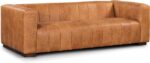 POLY & BARK Canale 86" Sofa in Full-Grain Pure-Aniline Italian Leather in Cognac Tan