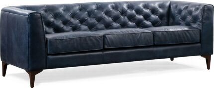 POLY & BARK Essex Furniture, 89 inches, Midnight Blue