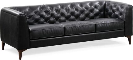 POLY & BARK Essex Furniture, 89 inches, Onyx Black