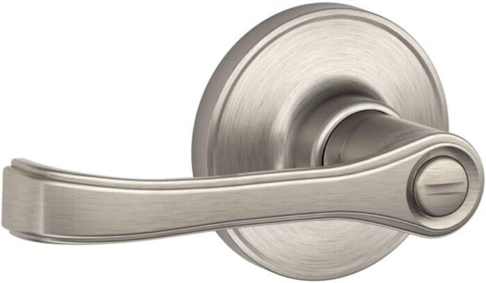 SCHLAGE Dexter by Schlage J40TOR619 Torino Bed and Bath Lever, Satin Nickel