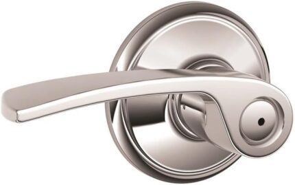 SCHLAGE F40 MER 625 16-080 10-027 Merano Bed and Bath Lever, Bright Chrome