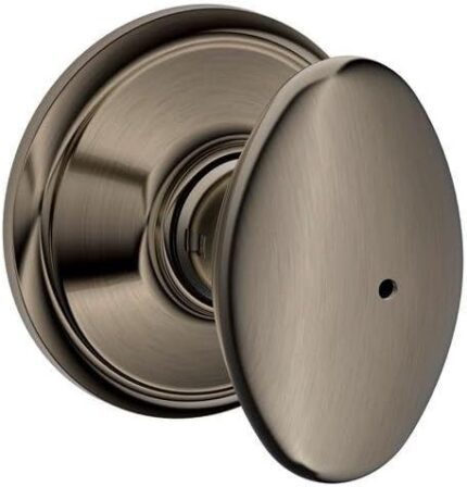 SCHLAGE F40 SIE 620 16-080 10-027 Siena Bed and Bath Knob, Antique Pewter