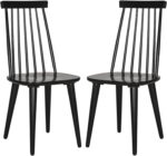 Safavieh American Homes Collection Burris Country Farmhouse Wood Black Spindle Side Chair (Set of 2)