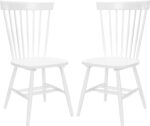 Safavieh American Homes Collection Parker Country Farmhouse White Spindle Side Chair (Set of 2) Foam