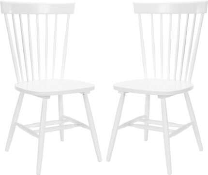 Safavieh American Homes Collection Parker Country Farmhouse White Spindle Side Chair (Set of 2) Foam