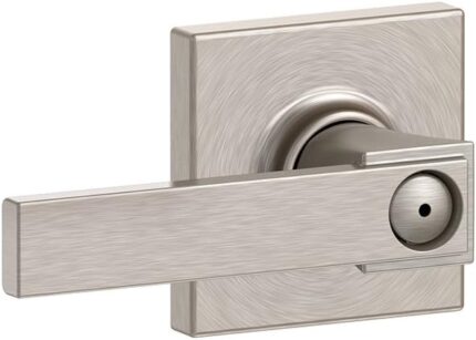 Schlage F40 NBK 619 COL Collins Trim Northbrook Bed and Bath Lever, Satin Nickel