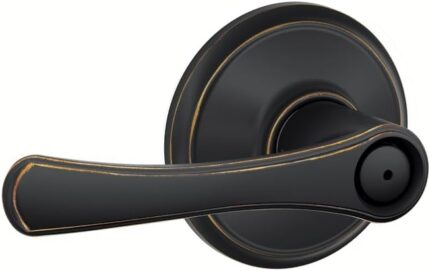 Schlage F40 VLA 716 16-080 10-027 134 N N SL Avila Bed and Bath Lever, Aged Bronze