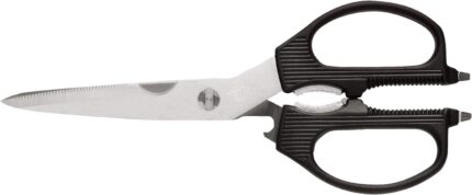 Shun Multi Purpose Shears, Stainless Steel Kitchen Scissors, DM7300, Black, 3.5 Inch Blade