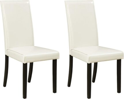 Signature Design by Ashley Kimonte Parsons 19" Dining Room Chair, Set of 2, Ivory