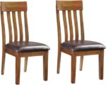 Signature Design by Ashley Ralene Rake Back 19" Dining Room Chair 2 Count, Medium Brown