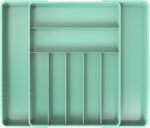 Simple Houseware Expandable Kitchen Drawer Flatware Organizer, Turquoise