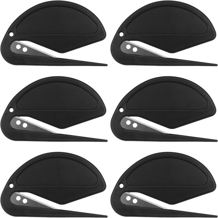 Tamaki 6 Pack Letter Opener Envelope Slitter Set Sharp and Efficient Open Envelopes with Ease(Black)