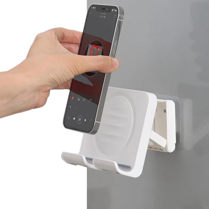 Upgraded Shower Phone Holder Tablet Wall Mount Phone Holder Removable,Self-Adhesive Mobile Cell Phone iPad Holder for Bed Bathroom Kitchen, Compatible with iPad iPhone Samsung Galaxy Tablet Switch