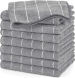 Utopia Towels - Microfiber Kitchen Towels, Super Absorbent 18 x 26 Inches, Durable, Soft, and Lint Free Dish Towels, Ideal for Cleaning Dishes, Pans, and Kitchen Appliance (8 Pack, Grey)